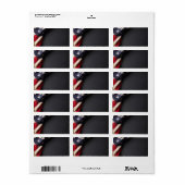 Amerikaanse vlag op een Chalkboard Etiket (Full Sheet)