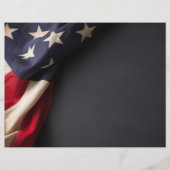 Amerikaanse vlag op een Chalkboard Flyer (Voorkant)