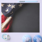 Amerikaanse vlag op een Chalkboard Flyer (Enkel)