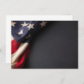 Amerikaanse vlag op een Chalkboard Kaart (Voorkant / Achterkant)