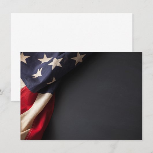 Amerikaanse vlag op een Chalkboard Kaart (Voorkant / Achterkant)