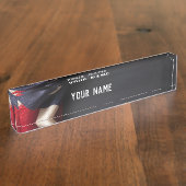 Amerikaanse vlag op een Chalkboard Naambordje (Zijkant)