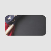 Amerikaanse vlag op een Chalkboard Naamplaatje (Voorkant)