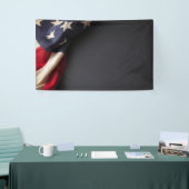 Amerikaanse vlag op een Chalkboard Spandoek (Beurs)