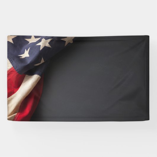 Amerikaanse vlag op een Chalkboard Spandoek (Horizontaal)