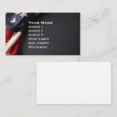 Amerikaanse vlag op een Chalkboard Visitekaartje (Voorkant / Achterkant)