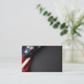 Amerikaanse vlag op een Chalkboard Visitekaartje (Staand voorkant)