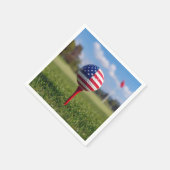Amerikaanse vlag op een golfbal servet (Hoek)
