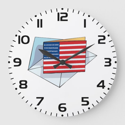 Amerikaanse vlag op een Kaart Grote Klok (Voorkant)
