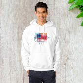 Amerikaanse vlag op een Kaart Hoodie