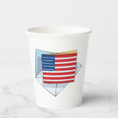 Amerikaanse vlag op een Kaart Papieren Bekers (Voorkant)