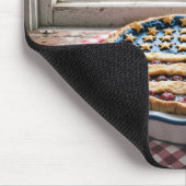 Amerikaanse vlag op een kersenpastei muismat (Hoek)