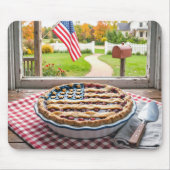 Amerikaanse vlag op een kersenpastei muismat (Voorkant)