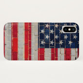 Amerikaanse vlag op een muur Case-Mate iPhone case (Achterkant (horizontaal))