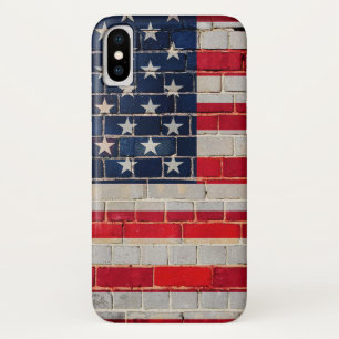Amerikaanse vlag op een muur Case-Mate iPhone case