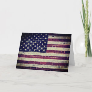 Amerikaanse vlag op een muur Kaart