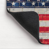 Amerikaanse vlag op een muur muismat (Hoek)