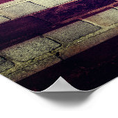 -Amerikaanse vlag op een muur Poster (Hoek)