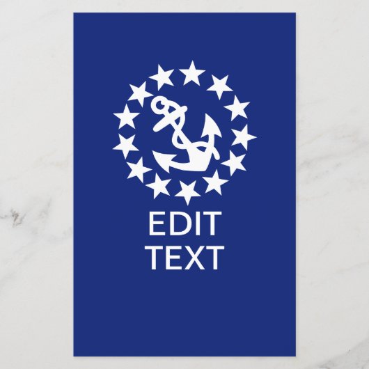 Amerikaanse vlag op een Nautical Yacht Anchor op b Flyer (Voorkant)