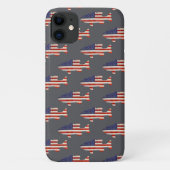 Amerikaanse vlag op grijs Case-Mate iPhone case (Achterkant)