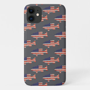 Amerikaanse vlag op grijs Case-Mate iPhone case