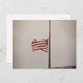 Amerikaanse vlag op halve mast briefkaart (Voorkant / Achterkant)