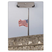 Amerikaanse vlag op halve mast klembord (Voorkant)