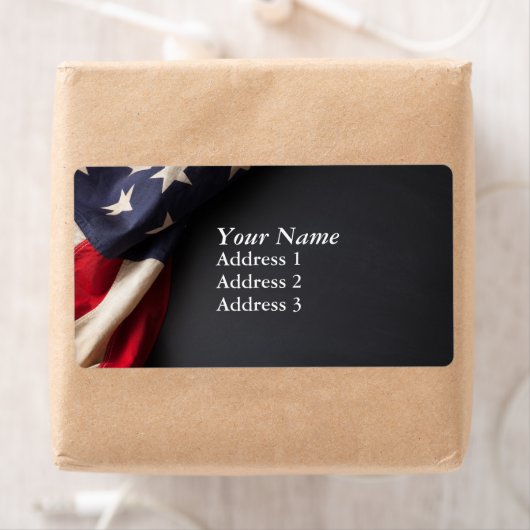  Amerikaanse vlag op het bord van Chalkboten Etiket (Insitu)