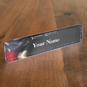  Amerikaanse vlag op het bord van Chalkboten Naambordje (Zijkant)