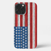 Amerikaanse vlag op het gevelpatroon van de weide  iPhone hoesje (Achterkant)