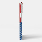 Amerikaanse vlag op het gevelpatroon van de weide  iPhone hoesje (Rechterkant)