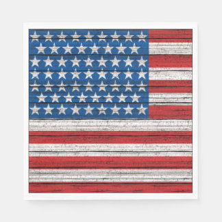 Amerikaanse vlag op het gevelpatroon van de weide  servet