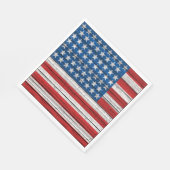 Amerikaanse vlag op het gevelpatroon van de weide  servet (Hoek)