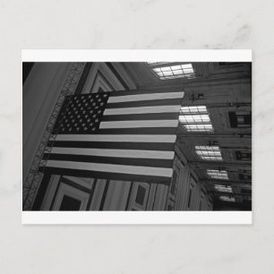 Amerikaanse vlag op het station van de Unie Briefkaart