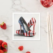 Amerikaanse vlag op hoge hakken servet (Insitu)