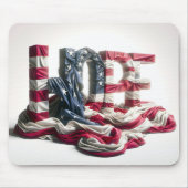 Amerikaanse vlag op hoop muismat (Voorkant)