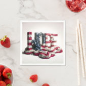 Amerikaanse vlag op hoop servet (Insitu)