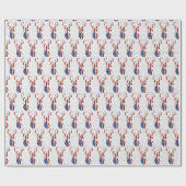 Amerikaanse vlag op hout cadeaupapier (Vlak)