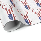 Amerikaanse vlag op hout cadeaupapier (Rol Hoek)