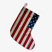 Amerikaanse vlag op hout kleine kerstsok (Voorkant (Hangend))