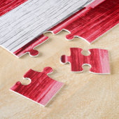 Amerikaanse vlag op hout legpuzzel (Zijkant)