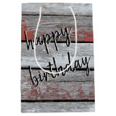 Amerikaanse vlag op hout medium cadeauzakje (Voorkant)