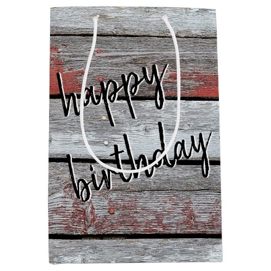 Amerikaanse vlag op hout medium cadeauzakje (Voorkant)