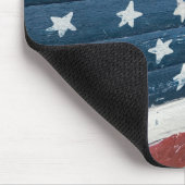 Amerikaanse vlag op hout muismat (Hoek)