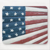 Amerikaanse vlag op hout muismat (Voorkant)
