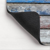 Amerikaanse vlag op hout muismat (Hoek)