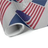 Amerikaanse vlag op koolstofvezel zoals afdrukken cadeaupapier (Rol Hoek)