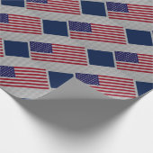 Amerikaanse vlag op koolstofvezel zoals afdrukken cadeaupapier (Hoek)