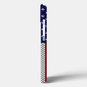 Amerikaanse vlag op koolstofvezel zoals afdrukken Case-Mate iPhone case (Achterkant / Links)