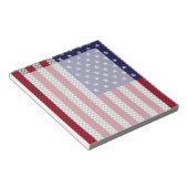 Amerikaanse vlag op koolstofvezel zoals afdrukken notitieblok (Schuin)